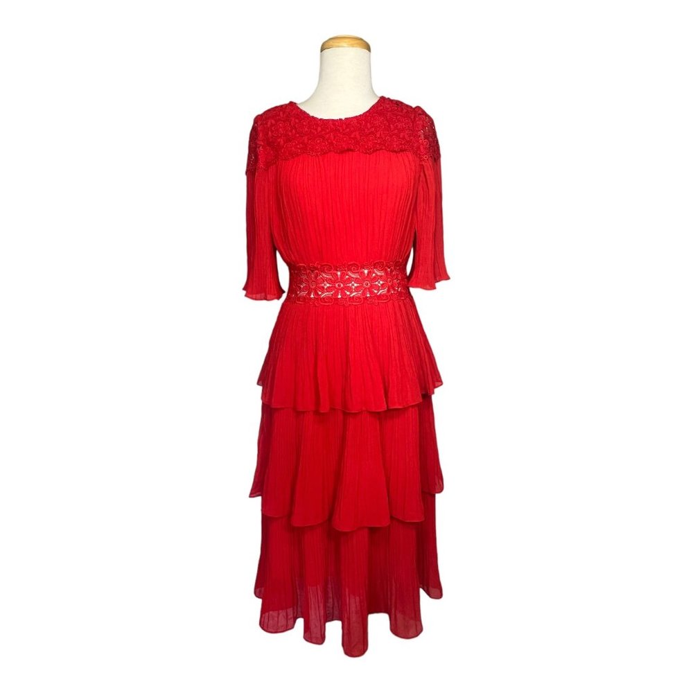The Clothing Company Tiered Red Midi Dress Size Small NWT - Picture 15 of 15